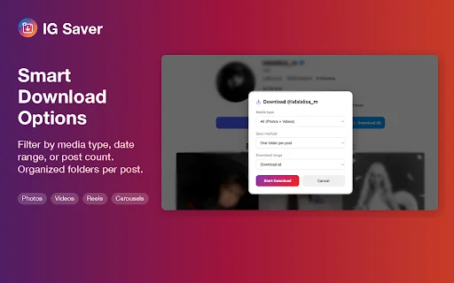 IG Saver 2026: Download Video, Reels & Foto Instagram Gratis description image 2