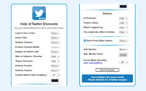 Hide X Twitter Elements – Bersihkan Timeline X Anda Sekarang description image 2