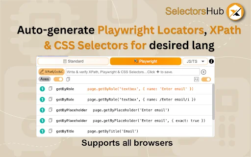 Download SelectorsHub Terbaru – Generator XPath & Playwright Gratis description image 1
