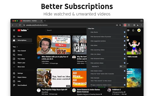 Control Panel for YouTube: Blokir Iklan & Kustomisasi UI Terbaik description image 1