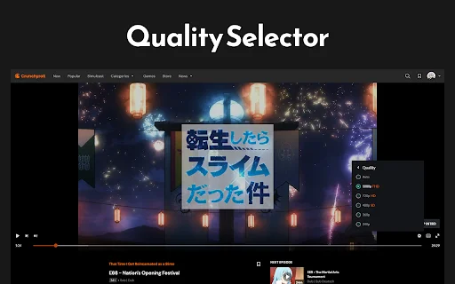 Download Crunchyroll Enhancer CrOptix – Tingkatkan Kualitas Video description image 1