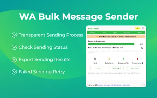 WA Bulk Message Sender: Kirim Pesan WhatsApp Massal Otomatis description image 3