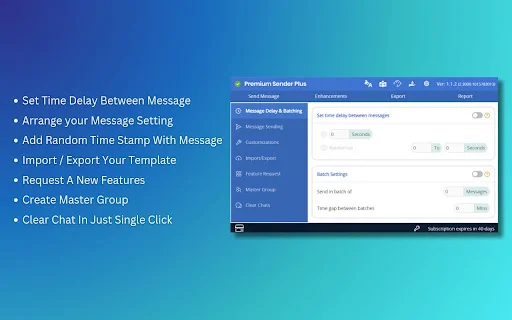 Premium Sender Plus: Kirim Pesan Kustom WhatsApp dengan Mudah description image 4