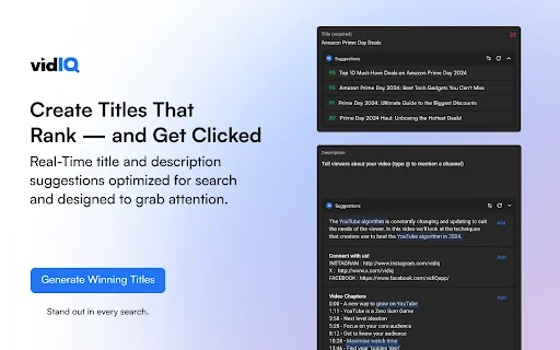 Download vidIQ Vision untuk YouTube – Optimasi Video Gratis description image 1