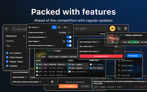 MAX Video Downloader – Download HLS, DASH, MP4 Gratis description image 4