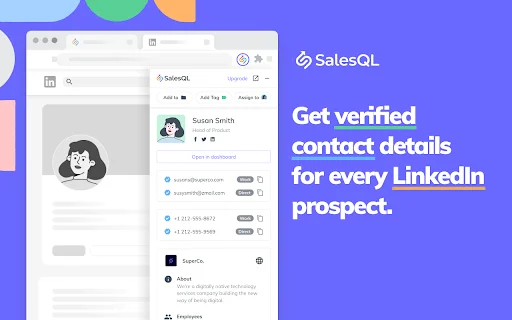 Download SalesQL Terbaru – Cari Email B2B LinkedIn Gratis description image 1