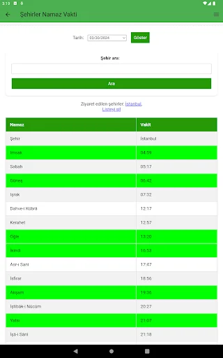 Download Türkiye Takvimi Terbaru – Jadwal Salat & Kiblat Akurat description image 19