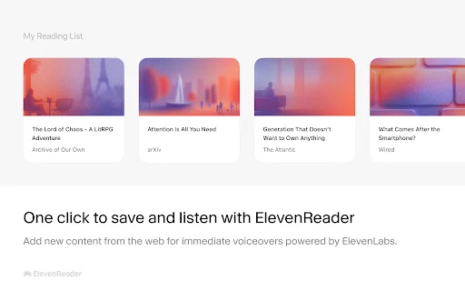 ElevenReader: Ubah Teks Jadi Audio AI Alami – Unduh Gratis description image 2