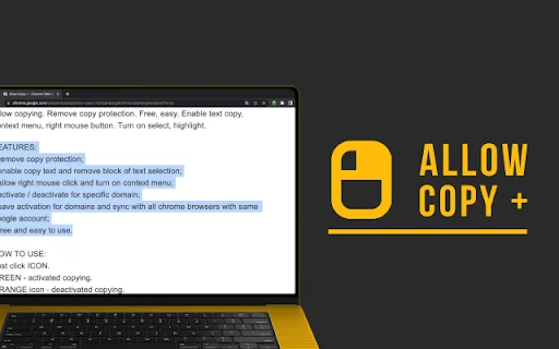 Allow Copy +: Salin Teks dari Situs Web Terproteksi dengan Mudah description image 2