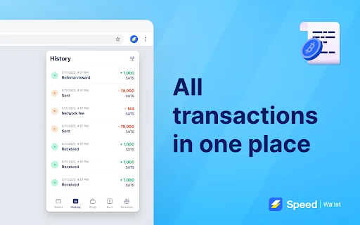 Speed Bitcoin Lightning Wallet: Kirim BTC Instan di Chrome description image 3