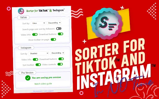 Feed Sorter TikTok & Instagram – Urutkan Reels & Analisis Data description image 1