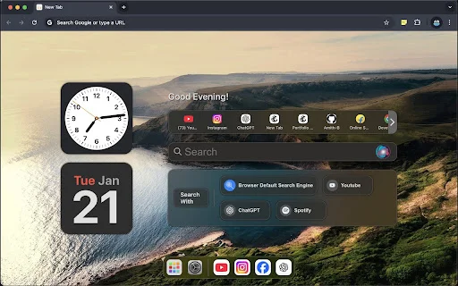 Download Mac New Tab Terbaru – Ubah Tampilan Browser Anda description image 1