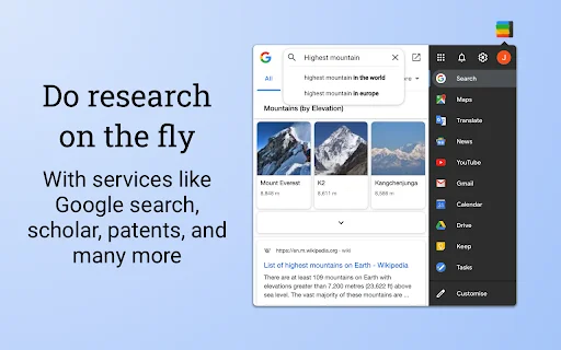 Download Black Menu for Google – Akses Cepat Semua Layanan Google description image 1