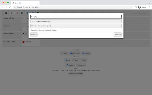 BNTP: Bookmarks in New Tab Page – Kelola Bookmark Jadi Mudah description image 3